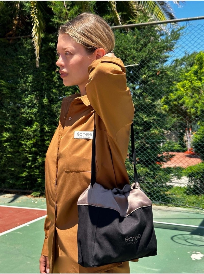 Taupe bucket bag
